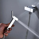 DecorBites™ Black Bidet Faucet with Single Handle, Wall Mounted, Cold Water, Brass Sprayer Head
