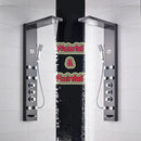 DecorBites™ Black Massage Jets Rain Shower Column Thermostatic Mixer Shower Panel