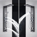 DecorBites™ Black Massage Jets Rain Shower Column Thermostatic Mixer Shower Panel