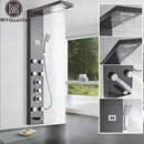 DecorBites™ Black Massage Jets Rain Shower Column Thermostatic Mixer Shower Panel
