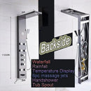 DecorBites™ Black Massage Jets Rain Shower Column Thermostatic Mixer Shower Panel