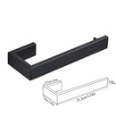 DecorBites™ Black Bathroom Hardware Set: Robe Hook, Towel Bar, Shelf, Tissue Holder, Toothbrush Organizer