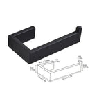 DecorBites™ Black Bathroom Hardware Set: Robe Hook, Towel Bar, Shelf, Tissue Holder, Toothbrush Organizer