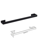 DecorBites™ Black Bathroom Hardware Set: Robe Hook, Towel Bar, Shelf, Tissue Holder, Toothbrush Organizer