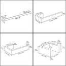 DecorBites™ Black Bathroom Hardware Set: Robe Hook, Towel Bar, Shelf, Tissue Holder, Toothbrush Organizer