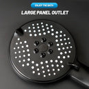 Matte black pressure boost shower head with hose for bathroom