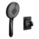 Matte black pressure boost shower head with hose for bathroom