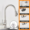 DecorBites™ Black Pull Out Kitchen Sink Faucet - Deck Mounted Stream Sprayer Kitchen Mixer Tap