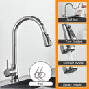 DecorBites™ Black Pull Out Kitchen Sink Faucet - Deck Mounted Stream Sprayer Kitchen Mixer Tap