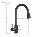 DecorBites™ Black Pull Out Kitchen Sink Faucet - Deck Mounted Stream Sprayer Kitchen Mixer Tap
