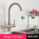 DecorBites™ Black Purified Water Kitchen Faucet Hot Cold Mixer Dual Handles Drinking Water Tap