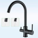 DecorBites™ Black Purified Water Kitchen Faucet Hot Cold Mixer Dual Handles Drinking Water Tap