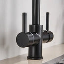 DecorBites™ Black Purified Water Kitchen Faucet Hot Cold Mixer Dual Handles Drinking Water Tap
