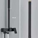 Matte black shower faucet extension tube bathroom brass fitting