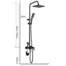 DecorBites™ Black Wall Mounted Bathroom Shower Faucet Set - Bathtub Mixer Tap