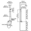 Matte black shower faucet set with handshower and tub spout bathroom