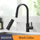 DecorBites™ Black Single Handle Pull Out Kitchen Faucet Swivel 360 Degree Water Mixer Tap