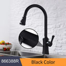 DecorBites™ Black Single Handle Pull Out Kitchen Faucet Swivel 360 Degree Water Mixer Tap