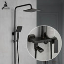DecorBites™ Brass Chrome Round Tube Shower Faucet with Slide Bar and Single Handle