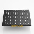 Matte black square rain shower head with 40cm arm bathroom fixture