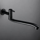 Matte black stainless steel kitchen faucet with swivel spout