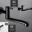 Matte black stainless steel kitchen faucet with swivel spout