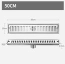 Matte black stainless steel rectangular floor drain for shower room