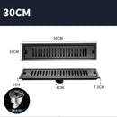 Matte black stainless steel rectangular floor drain for shower room