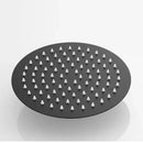 Matte black stainless steel round rain shower head bathroom ceramic nozzles