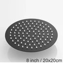 Matte black stainless steel round rain shower head bathroom ceramic nozzles