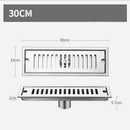 Matte black stainless steel strip floor drain for bathroom shower