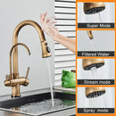 Matte black touch sensor kitchen faucet with pull down sprayer