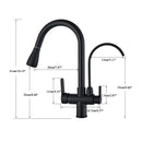 Matte black touch sensor kitchen faucet with pull down sprayer