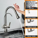 Matte black touch sensor kitchen faucet with pull down sprayer