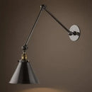 DecorBites™ Black Umbrella Lampshade Adjustable Wall Lights for Cafe, Study & Living Room