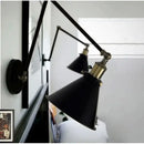 DecorBites™ Black Umbrella Lampshade Adjustable Wall Lights for Cafe, Study & Living Room