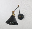 DecorBites™ Black Umbrella Lampshade Adjustable Wall Lights for Cafe, Study & Living Room