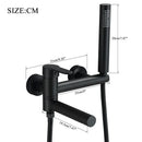 DecorBites™ Black Wall Mount Waterfall Tub Shower System Faucet