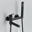 DecorBites™ Black Wall Mount Waterfall Tub Shower System Faucet
