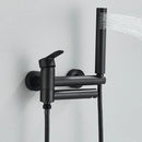 DecorBites™ Black Wall Mount Waterfall Tub Shower System Faucet