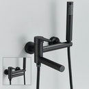 DecorBites™ Black Wall Mount Waterfall Tub Shower System Faucet