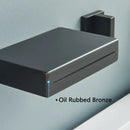 Matte black wall mounted waterfall bathroom faucet with dual handles