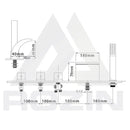 Matte black waterfall led bathtub faucet set with handheld shower bathroom