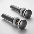 Matte black & white brushed gold drain assembly kit bathroom sink