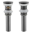 Matte black & white brushed gold drain assembly kit bathroom sink