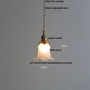 Matte brown and copper ceramic walnut pendant light kitchen lamp