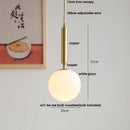 Matte brown and copper ceramic walnut pendant light kitchen lamp