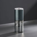 Matte dark teal electric coffee bean grinder kitchen machine