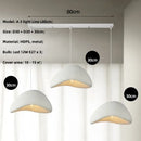 Matte gray led wabi sabi chandelier dining room pendant light