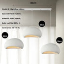 Matte gray led wabi sabi chandelier dining room pendant light